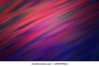 Dark Purple, Pink vector template with space stars. Modern abstract illustration with Big Dipper stars. Template for cosmic backgrounds.