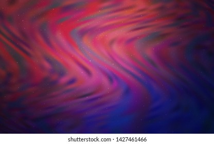 Dark Purple, Pink vector template with space stars. Glitter abstract illustration with colorful cosmic stars. Smart design for your business advert.