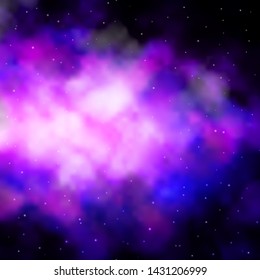 Dark Purple, Pink vector template with neon stars. Decorative illustration with stars on abstract template. Pattern for wrapping gifts.