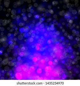 Dark Purple, Pink vector template with circles. Abstract decorative design in gradient style with bubbles. Design for posters, banners.