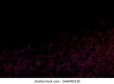Dark Purple, Pink vector template with crystals, rectangles. Beautiful illustration with rectangles and squares. Pattern for commercials.