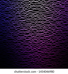 Dark Purple, Pink vector template with lines. Colorful abstract illustration with gradient curves. Template for cellphones.
