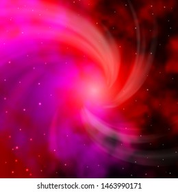 Dark Purple, Pink vector template with neon stars. Modern geometric abstract illustration with stars. Theme for cell phones.