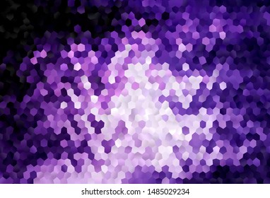 Dark Purple, Pink vector template in hexagonal style. Abstract illustration with colorful hexagons. Pattern for your ad, booklets.