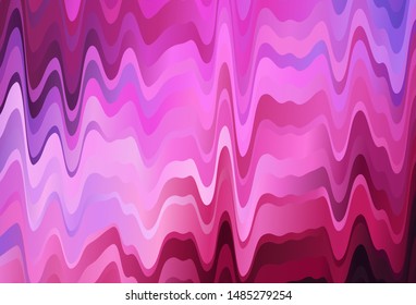 Dark Purple, Pink vector template with curved lines. Geometric illustration in abstract style with gradient.  A completely new design for your business.