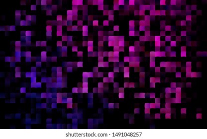 Dark Purple, Pink vector template with crystals, rectangles. Illustration with set of colorful rectangles. Pattern for commercials.