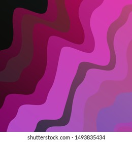 Dark Purple, Pink vector template with curves. Colorful abstract illustration with gradient curves. Pattern for booklets, leaflets.
