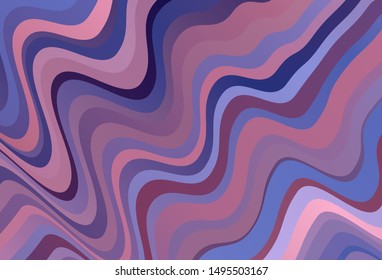 Dark Purple, Pink vector template with curved lines. A completely new colorful illustration in simple style. A completely new template for your design.