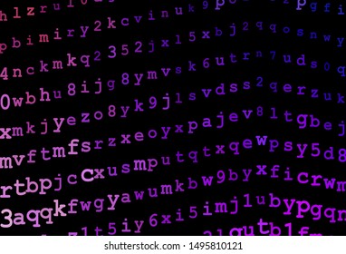 Dark Purple, Pink vector template with isolated letters. Shining colorful illustration with isolated letters. Pattern for booklets, leaflets of education.