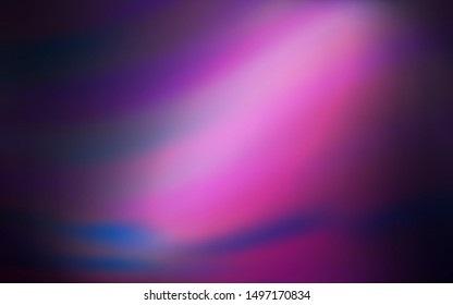 Dark Purple, Pink vector template with bent lines. Creative illustration in halftone style with gradient. New composition for your brand book.