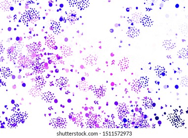 Dark Purple, Pink vector template with chaotic shapes. Modern abstract illustration with colorful random forms. Elegant design for wallpapers.