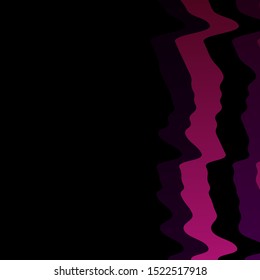 Dark Purple, Pink vector template with lines. Brand new colorful illustration with bent lines. Pattern for busines booklets, leaflets