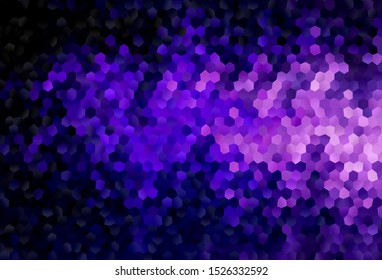 Planta vectorial color púrpura oscuro en estilo hexagonal. Ilustración abstracta con hexágonos coloridos. Patrón para las páginas de destino.