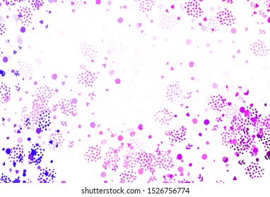 Dark Purple, Pink vector template with chaotic shapes. Illustration with colorful gradient shapes in abstract style. Best smart design for your business.