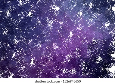 Dark Purple, Pink vector template with bent lines. Glitter abstract illustration with wry lines. Template for cell phone screens.