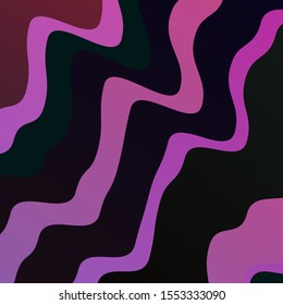 Dark Purple, Pink vector template with curves. Colorful abstract illustration with gradient curves. Pattern for booklets, leaflets.