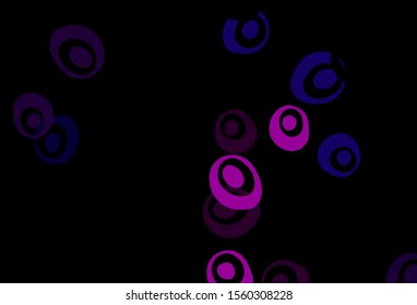 Dark Purple, Pink vector template with circles. Blurred decorative design in abstract style with bubbles. Completely new template for your brand book.