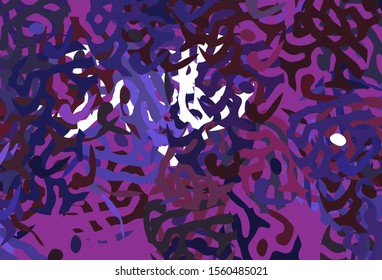 Dark Purple, Pink vector template with chaotic shapes. Illustration with colorful gradient shapes in abstract style. Modern design for your business card.