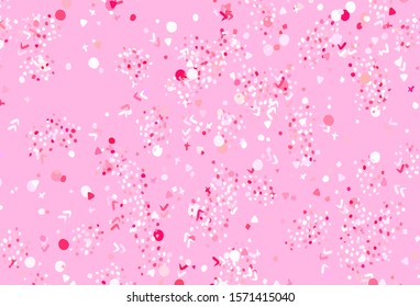 Dark Purple, Pink vector template with chaotic shapes. Colorful chaotic forms with gradient in modern style. Elegant design for wallpapers.