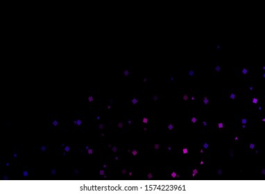Dark Purple, Pink vector template with crystals, circles, squares. Glitter abstract illustration with spheres, squares, lines. Smart design for your business advert.