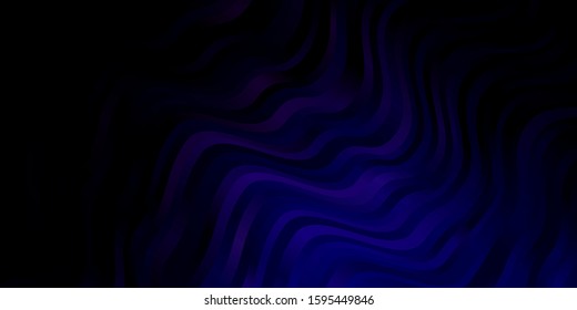 Dark Purple, Pink vector template with lines. Bright illustration with gradient circular arcs. Template for your UI design.
