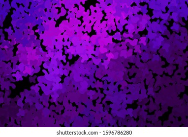 Dark Purple, Pink vector template with chaotic shapes. Simple colorful illustration with abstract gradient shapes. Best smart design for your business.