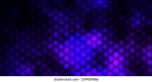 Dark Purple, Pink vector template in rectangles. Colorful illustration with gradient rectangles and squares. Pattern for websites, landing pages.