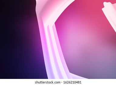 Dark Purple, Pink vector template with wry lines. Glitter abstract illustration with wry lines. Template for cell phone screens.
