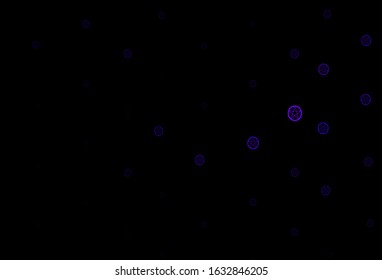 Dark Purple, Pink vector template with esoteric signs. Abstract illustration with gothic gradient shapes. Simple design for occult depiction.