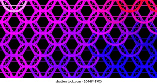 Dark Purple, Pink vector template with esoteric signs. Retro design in abstract style with witchcraft forms. Simple design for occult depiction.