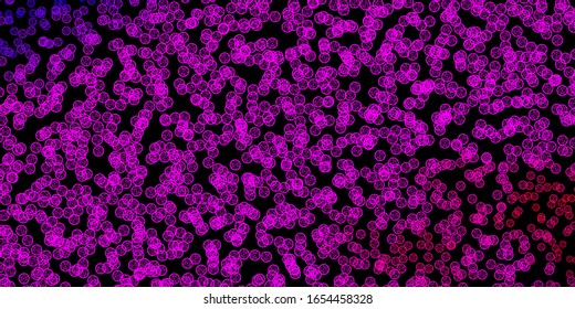 Dark Purple, Pink vector template with esoteric signs. Colorful vintage illustration with gradient alchemy shapes. Background for esoteric, mystic designs.
