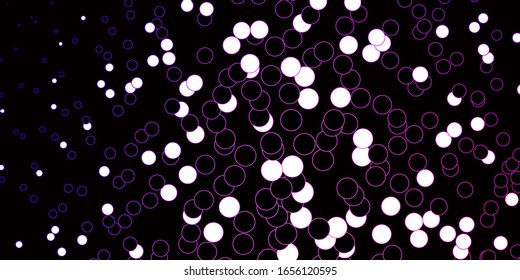Dark Purple, Pink vector template with circles. Abstract colorful disks on simple gradient background. Pattern for websites.