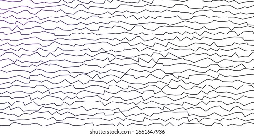 Dark Purple, Pink vector template with wry lines. Abstract gradient illustration with wry lines. Pattern for ads, commercials.