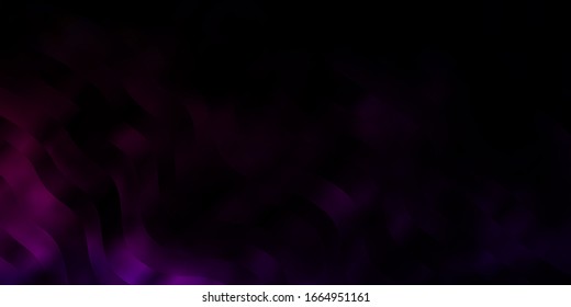 Dark Purple, Pink vector template with curves. Illustration in halftone style with gradient curves. Template for your UI design.