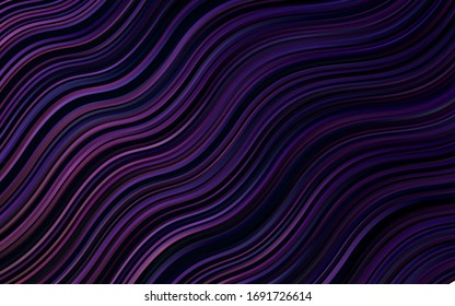 Dark Purple, Pink vector template with bent ribbons. Shining crooked illustration in marble style. A new texture for your  ad, booklets, leaflets.