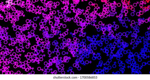 Dark Purple, Pink vector template with esoteric signs. Abstract illustration with gothic gradient shapes. Best design halloween events.