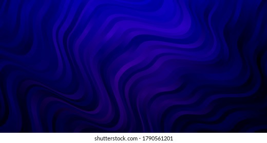 Dark Purple, Pink vector template with curved lines. Illustration in abstract style with gradient curved.  Pattern for ads, commercials.