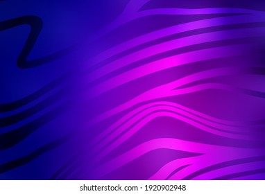 Mapa vectorial rosa morado oscuro con líneas irregulares. Ilustración abstracta circunfleja con gradiente. Mejor diseño para su negocio.
