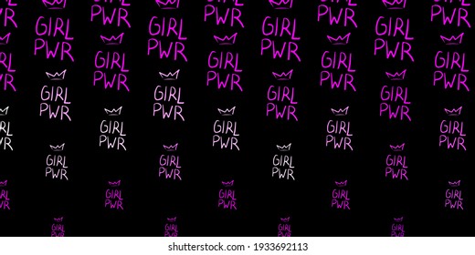 Dark Purple, Pink vector template with businesswoman signs. Colorful feminism symbols with a gradient in modern style. Elegant design for wallpapers.