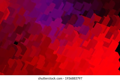 Dark Purple, Pink vector template with rhombus. Illustration with set of colorful rectangles. Pattern for commercials.