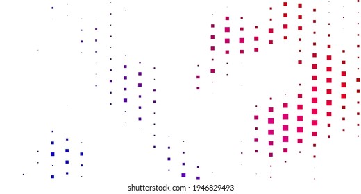 Morado oscuro, plantilla de vector rosado en rectángulos. Rectángulos con gradiente colorido sobre fondo abstracto. Patrón para sitios web, páginas de inicio.