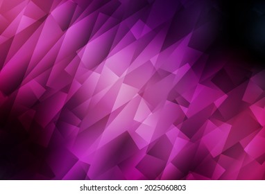 Dark Purple, Pink vector template with rhombus. Glitter abstract illustration with rectangular shapes. Best design for your ad, poster, banner.