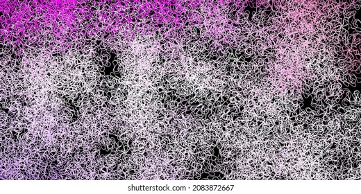 Plantilla vector púrpura oscura, rosa con líneas. Muestra geométrica colorida con curvas de degradado.  Mejor diseño para tu anuncio, afiche, banner.