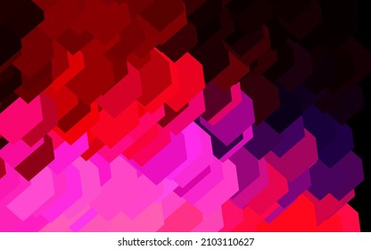 Morado oscuro, plantilla de vector rosa con rhombus. Diseño decorativo de estilo abstracto con rectángulos. Mejor diseño para tu anuncio, afiche, banner.