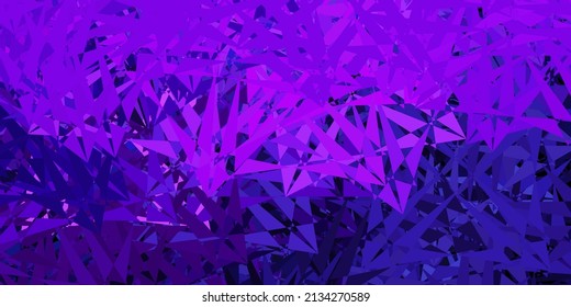 Dark purple, pink vector template with triangle shapes. Smart abstract illustration with triangle forms in modern style. An easy addition to your commertials.