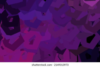 Planta de vector rosa morado oscuro, de estilo hexagonal. Ilustración abstracta con hexágonos coloridos. Patrón para tu anuncio, folletos.