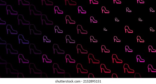 Dark purple, pink vector template with businesswoman signs. Illustration with signs of women's strength and power. Best design to show the power of women.