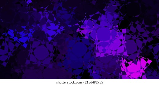 Dark Purple, Pink vector template with triangle shapes. Outstanding abstract illustration with range of colorful triangles. Pattern for promotions.