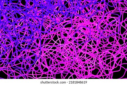Dark Purple, Pink vector template with chaotic shapes. Colorful chaotic forms with gradient in modern style. Background for a cell phone.