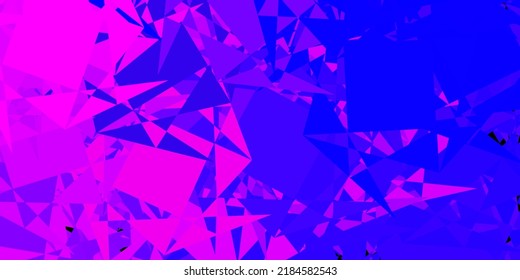 Plantilla de vector rosa morado oscuro con formas triangulares. Formas triangulares con gradiente colorido en estilo abstracto. Iniciar diseño para el insperarión.